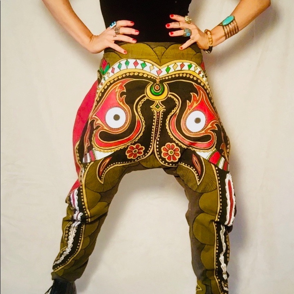 Hand painted Harem “Ganesha” pants